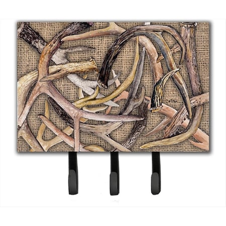 Carolines Treasures 6 x 9 In. Deer Horns Leash or Key Holder 8732TH68